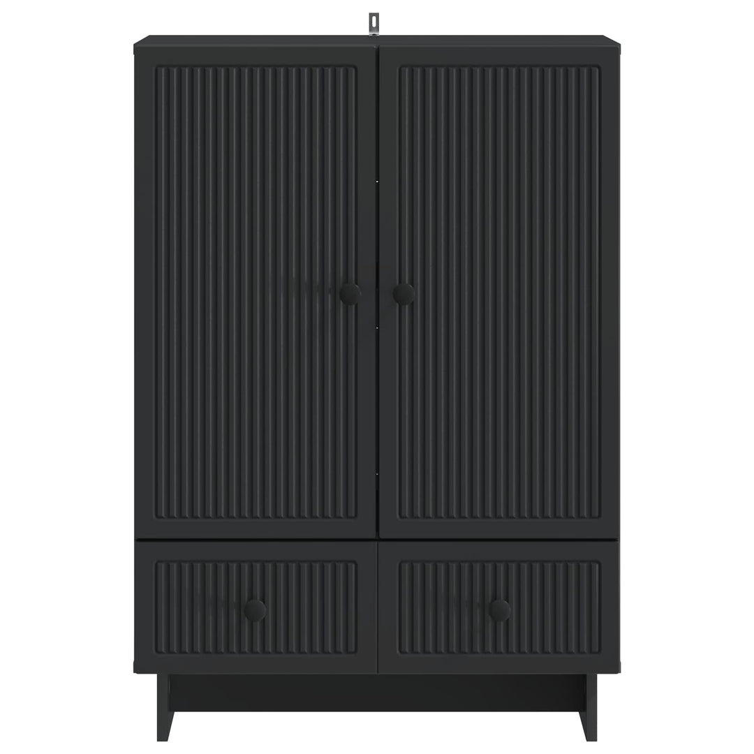 Sideboard Sort 66 x 34,5 x 95 cm Konstrueret træ