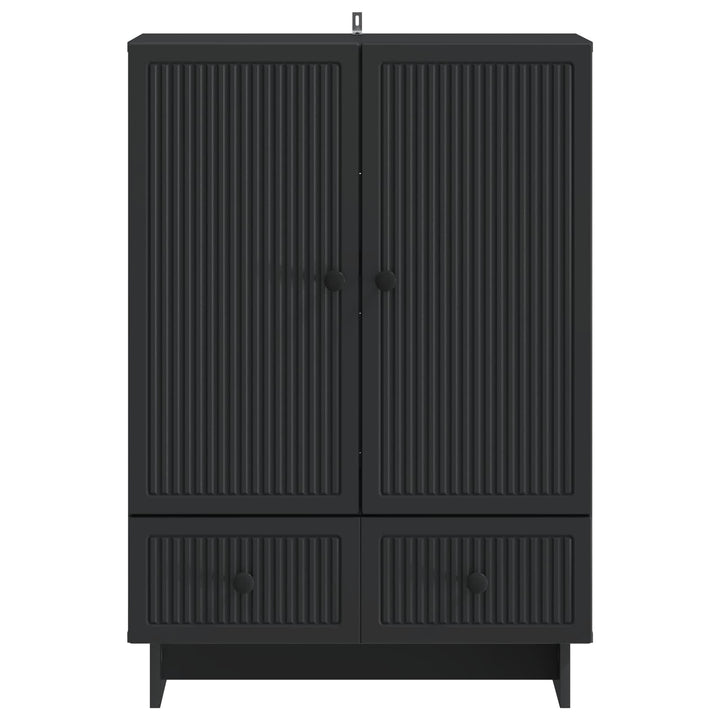 Sideboard Sort 66 x 34,5 x 95 cm Konstrueret træ