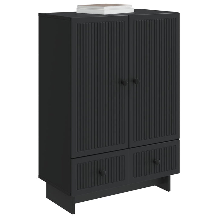 Sideboard Sort 66 x 34,5 x 95 cm Konstrueret træ