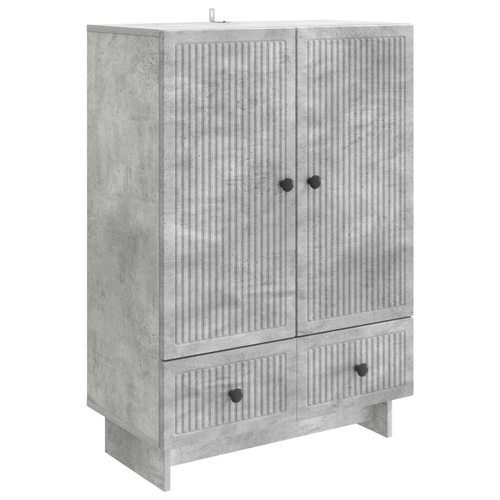 Sideboard BetonGrå 66 x 34,5 x 95 cm Konstrueret træ