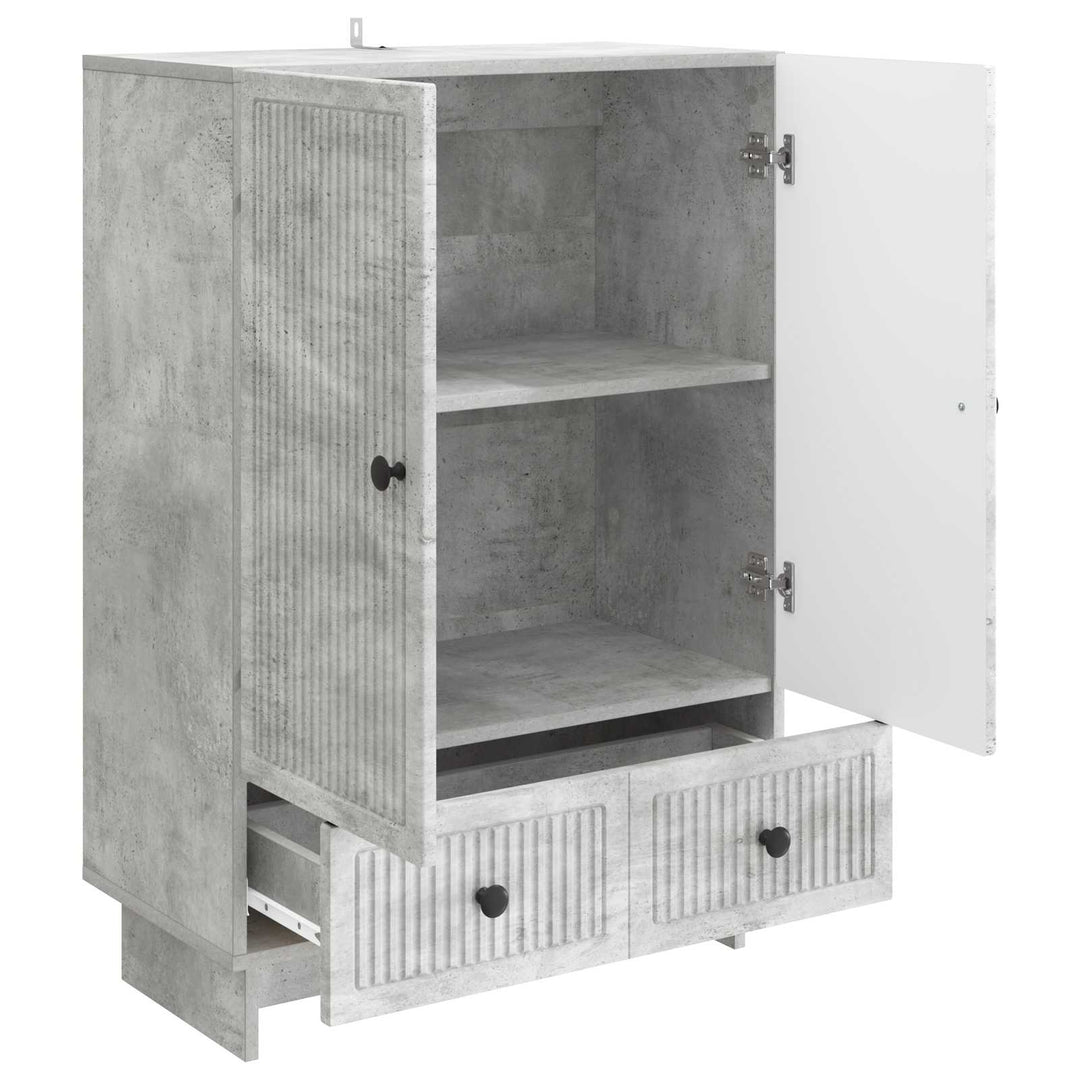 Sideboard BetonGrå 66 x 34,5 x 95 cm Konstrueret træ