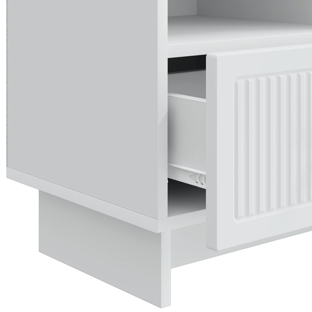 TV-skab med skuffe Hvid 102 x 34,5 x 50 cm Konstrueret træ