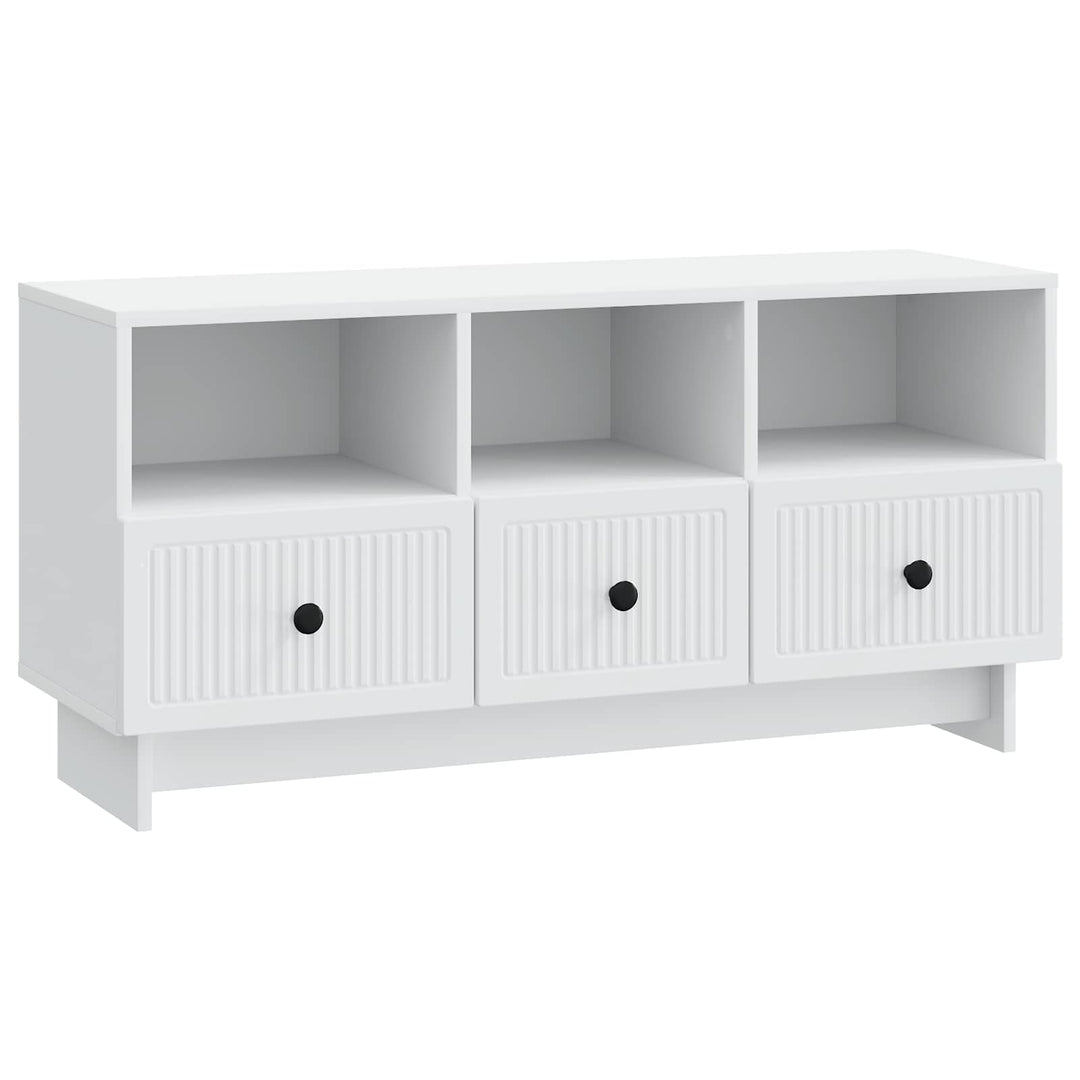 TV-skab med skuffe Hvid 102 x 34,5 x 50 cm Konstrueret træ