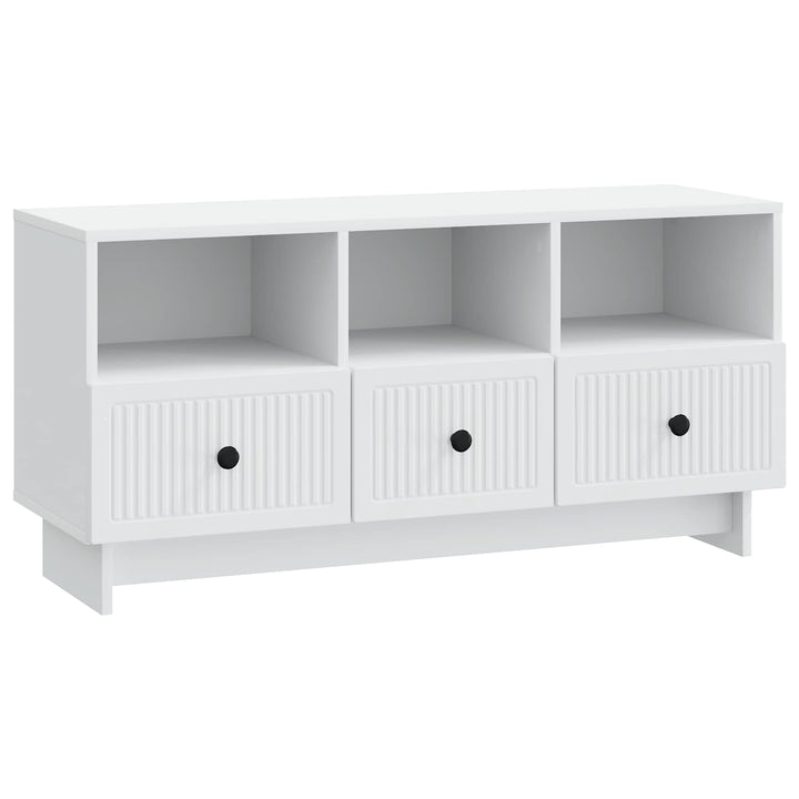 TV-skab med skuffe Hvid 102 x 34,5 x 50 cm Konstrueret træ