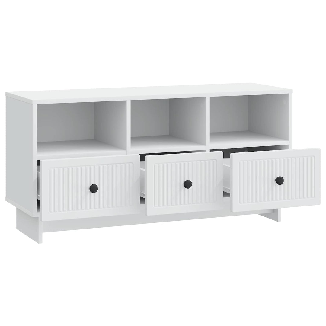 TV-skab med skuffe Hvid 102 x 34,5 x 50 cm Konstrueret træ
