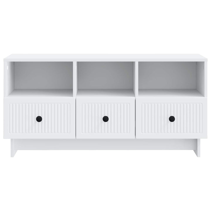 TV-skab med skuffe Hvid 102 x 34,5 x 50 cm Konstrueret træ