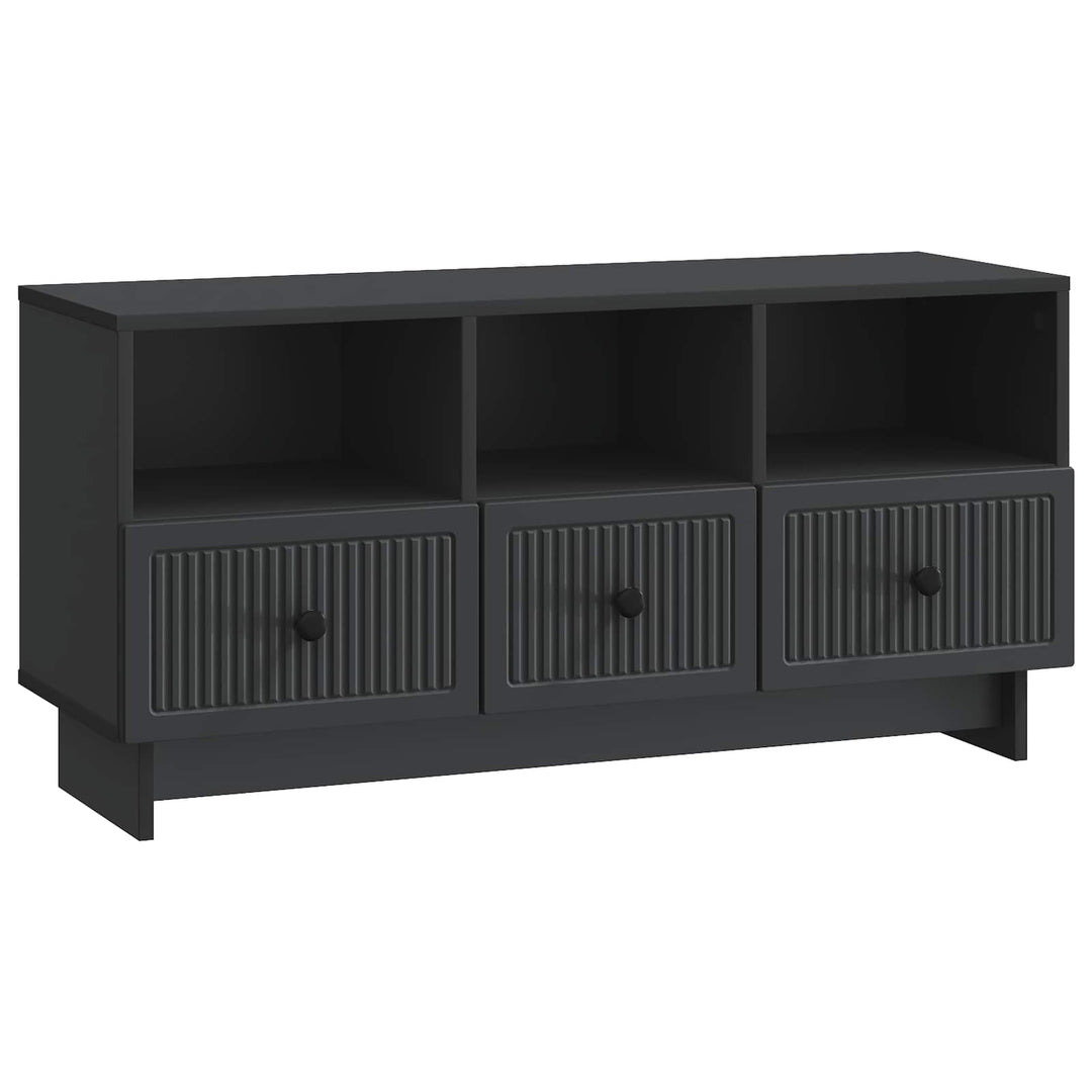 TV-skab med skuffe Sort 102 x 34,5 x 50 cm Konstrueret træ