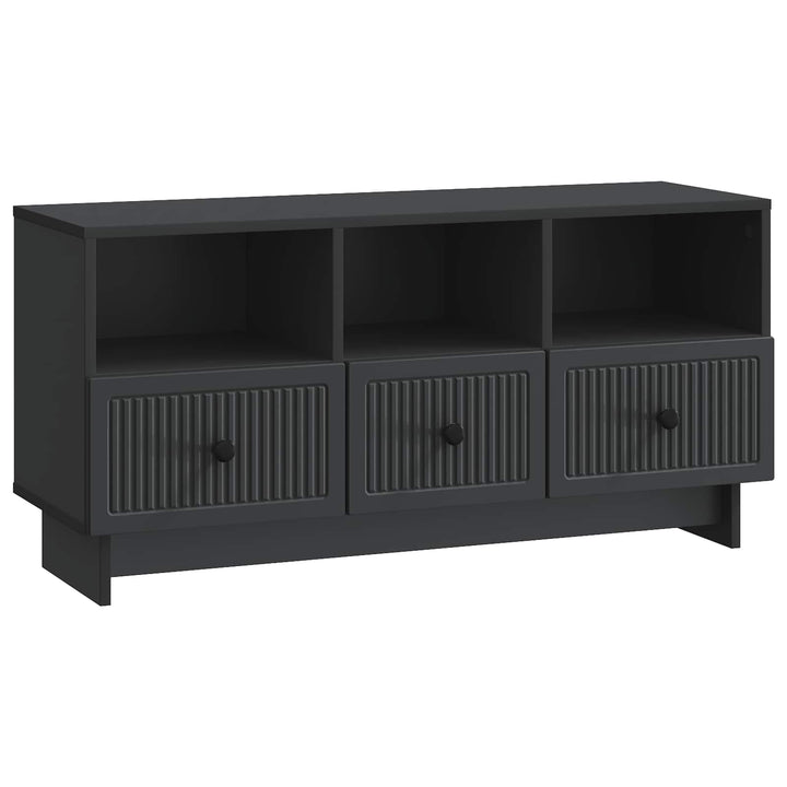 TV-skab med skuffe Sort 102 x 34,5 x 50 cm Konstrueret træ