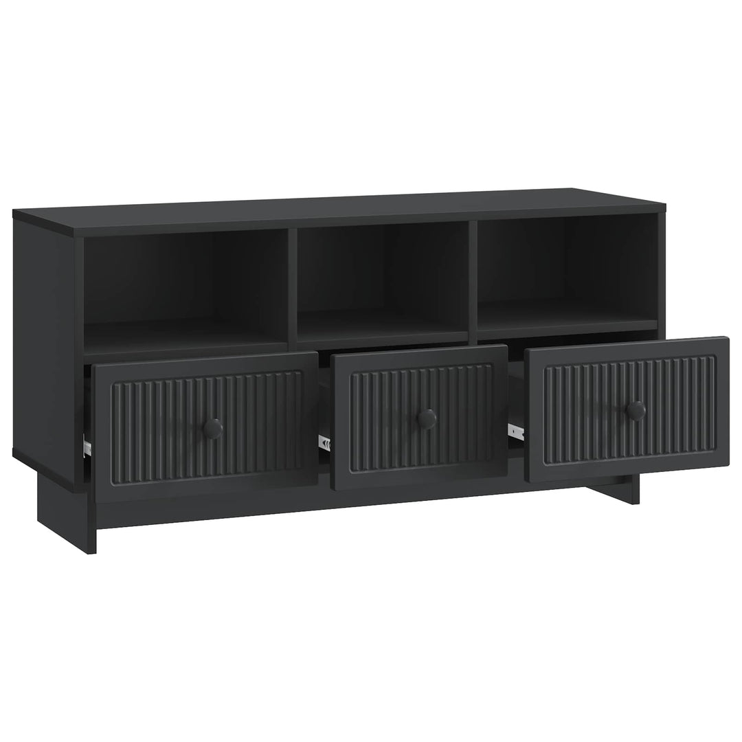 TV-skab med skuffe Sort 102 x 34,5 x 50 cm Konstrueret træ