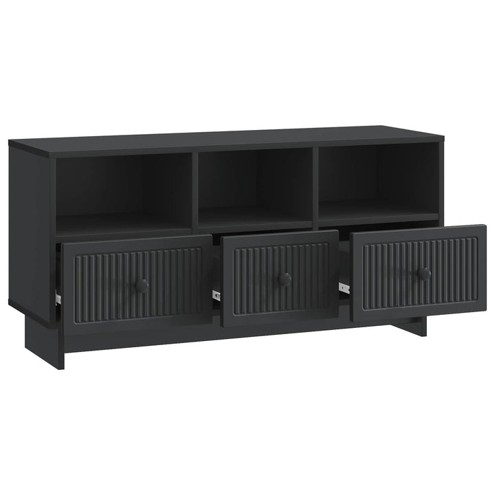 TV-skab med skuffe Sort 102 x 34,5 x 50 cm Konstrueret træ