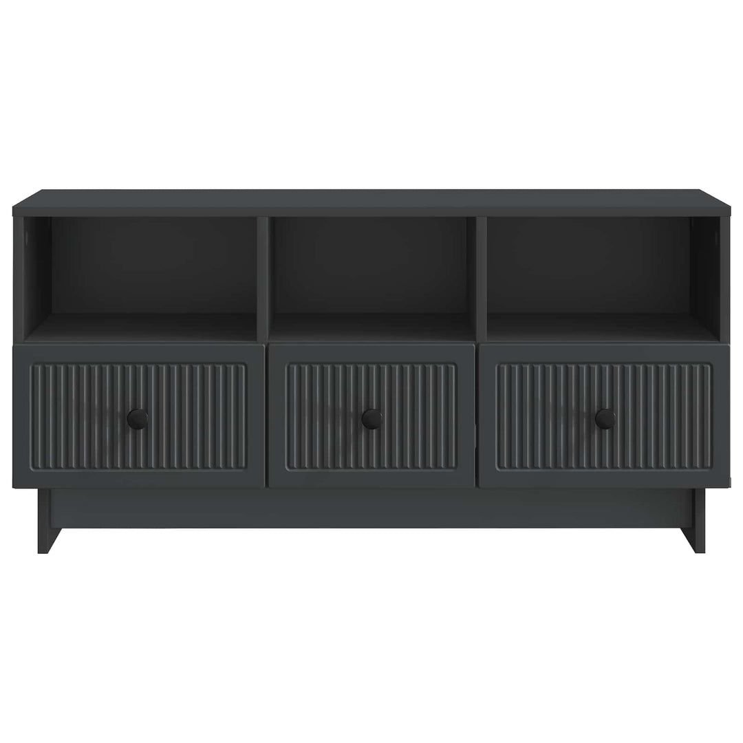 TV-skab med skuffe Sort 102 x 34,5 x 50 cm Konstrueret træ