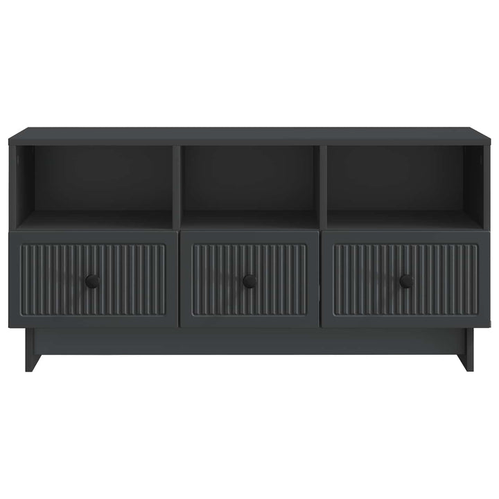 TV-skab med skuffe Sort 102 x 34,5 x 50 cm Konstrueret træ