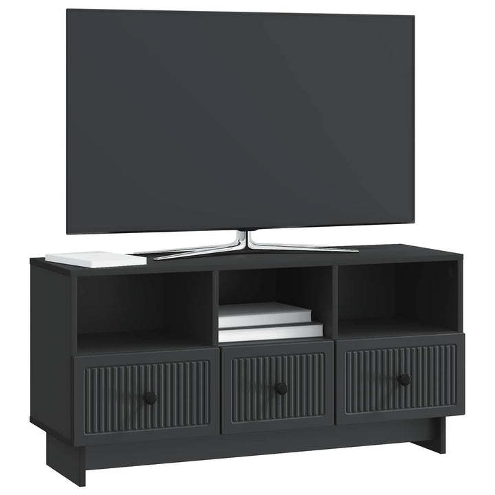 TV-skab med skuffe Sort 102 x 34,5 x 50 cm Konstrueret træ