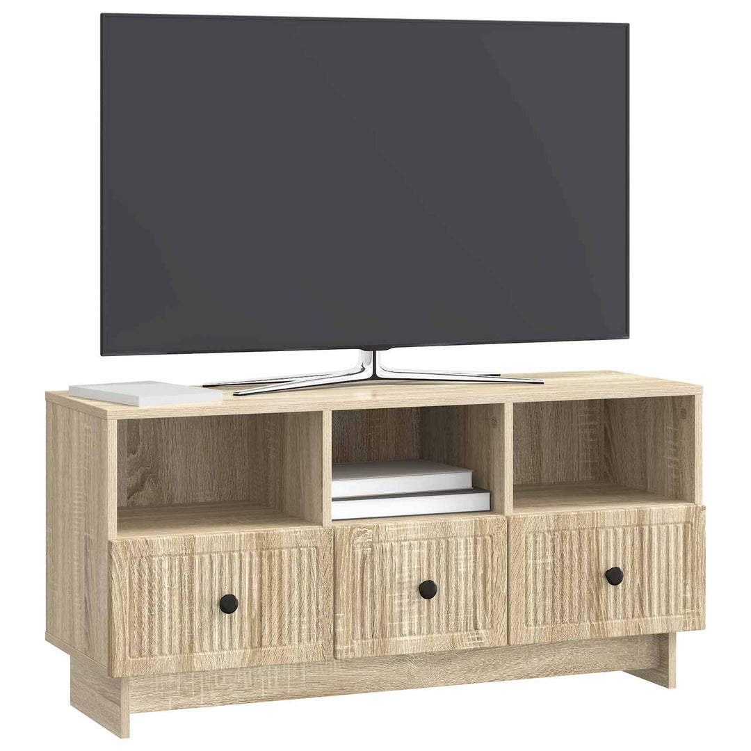 TV-skab med skuffe Sonoma-eg 102 x 34,5 x 50 cm Konstrueret træ