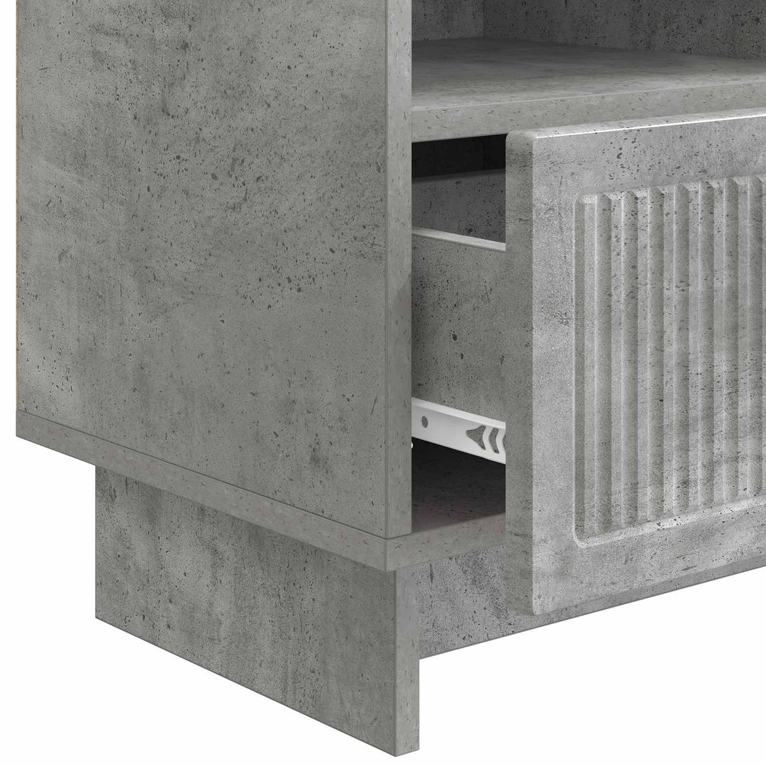 TV-skab med skuffe Betongrå 102 x 34,5 x 50 cm Konstrueret træ