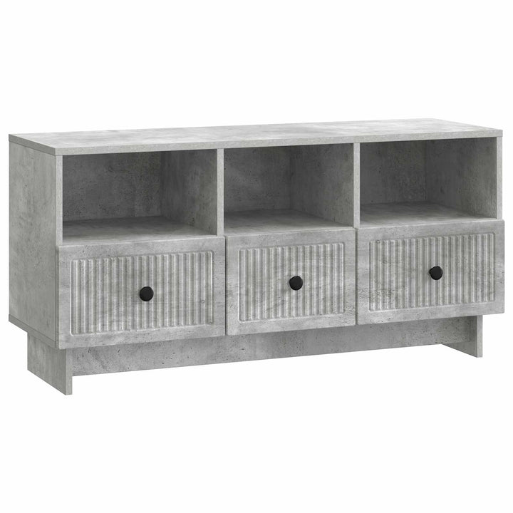 TV-skab med skuffe Betongrå 102 x 34,5 x 50 cm Konstrueret træ