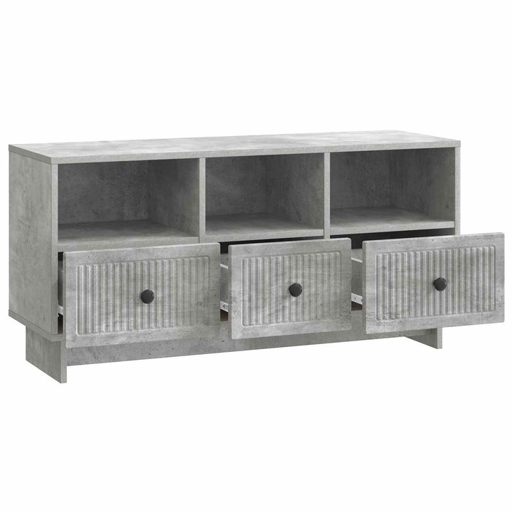 TV-skab med skuffe Betongrå 102 x 34,5 x 50 cm Konstrueret træ