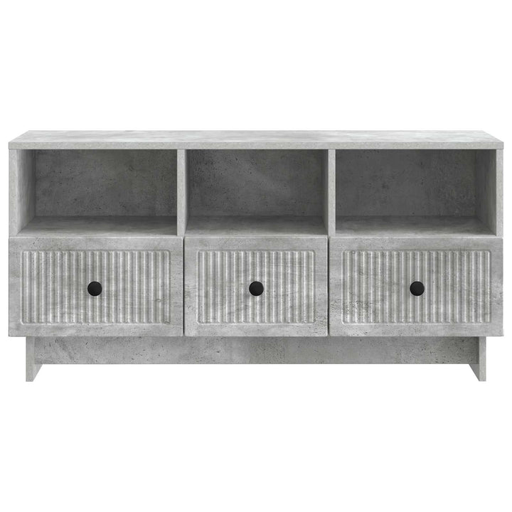 TV-skab med skuffe Betongrå 102 x 34,5 x 50 cm Konstrueret træ