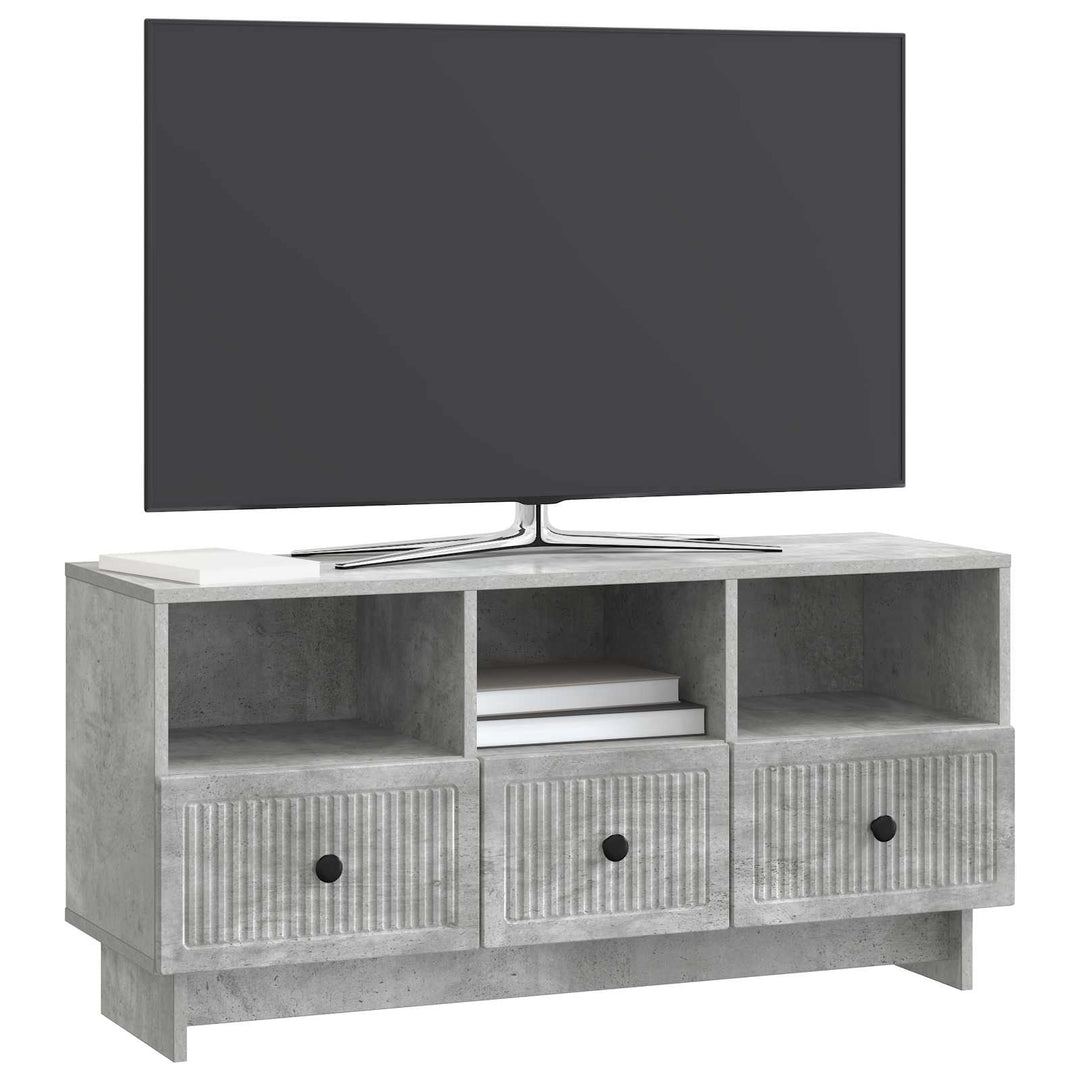 TV-skab med skuffe Betongrå 102 x 34,5 x 50 cm Konstrueret træ
