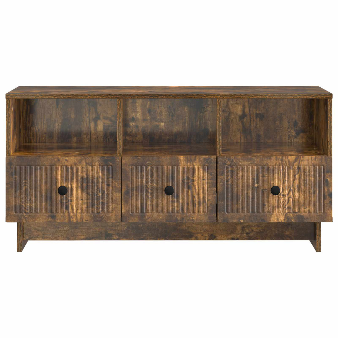 TV-skab med skuffe Røget eg 102 x 34,5 x 50 cm Konstrueret træ