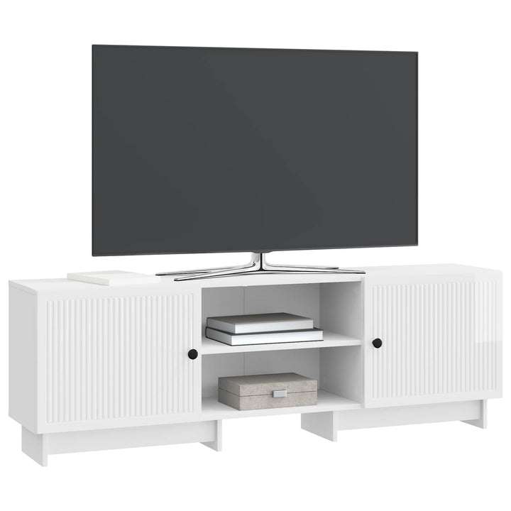TV-skab 150 x 31 x 50 cm Hvid højglans Konstrueret træ