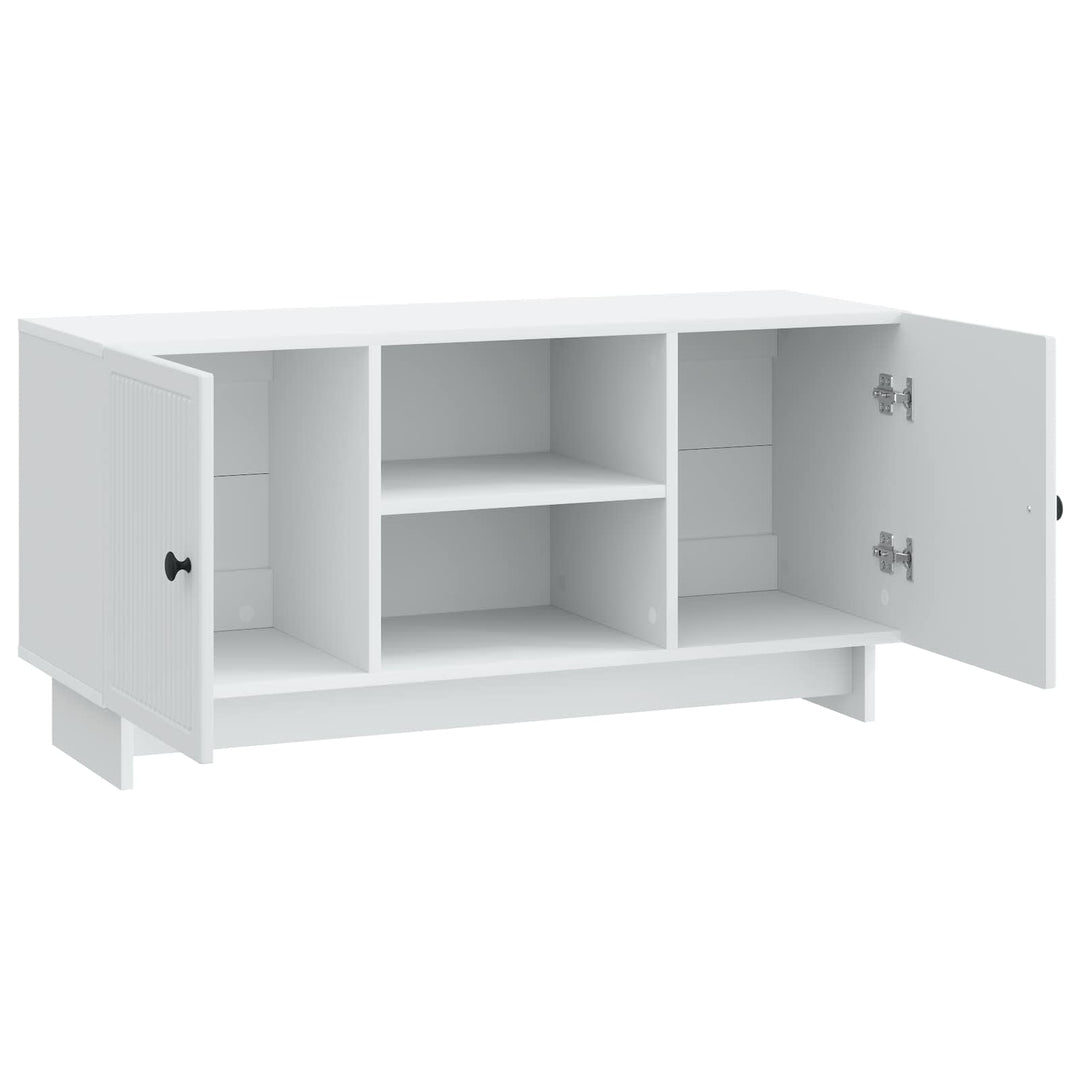 TV-skab 102 x 34,5 x 50 cm Hvid Konstrueret træ