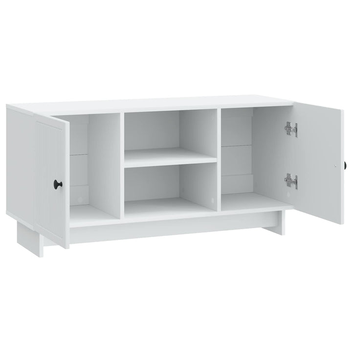 TV-skab 102 x 34,5 x 50 cm Hvid Konstrueret træ