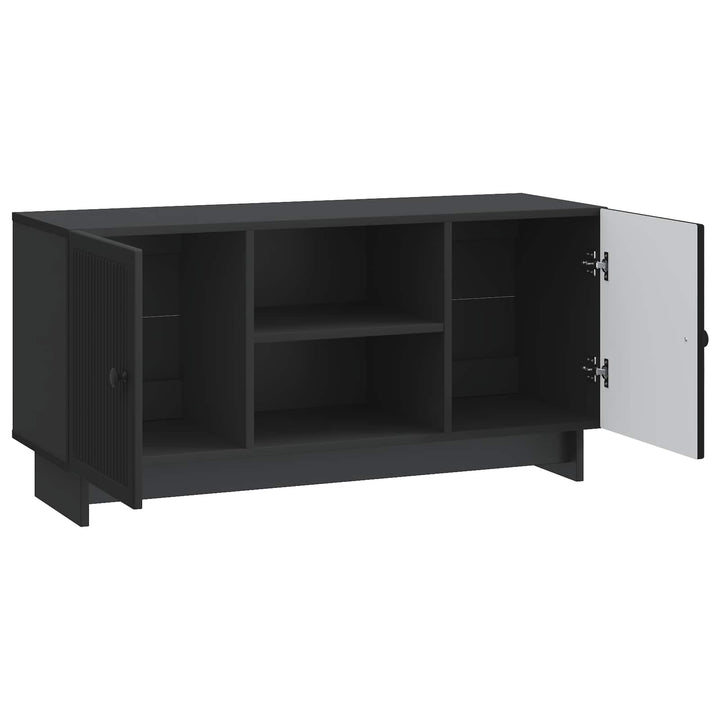TV-skab 102 x 34,5 x 50 cm Sort Konstrueret træ