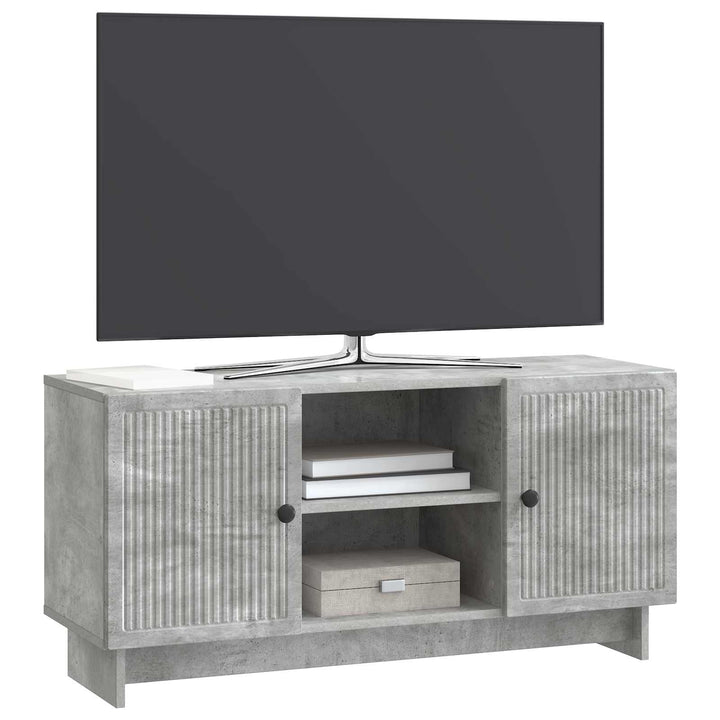 TV-skab 102 x 34,5 x 50 cm Betongrå Konstrueret træ