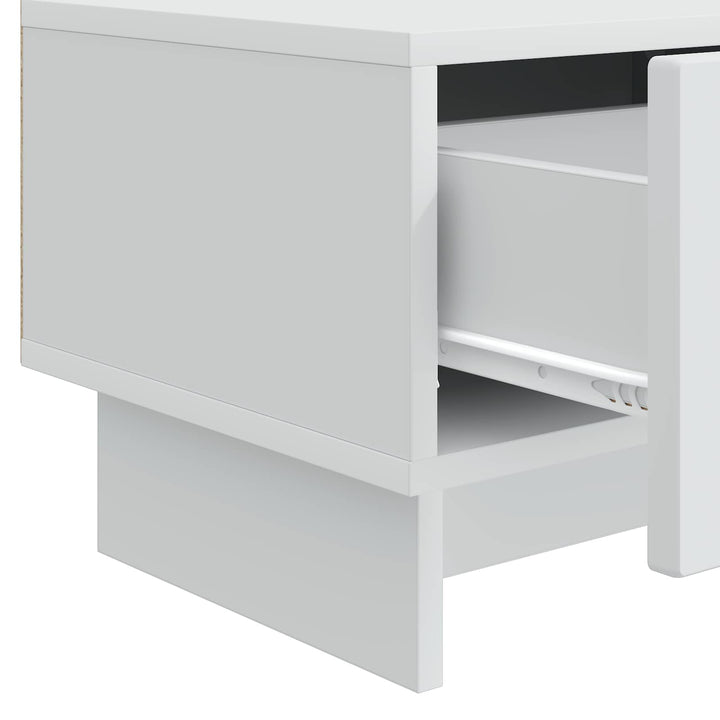 TV-skab med skuffe Hvid 147 x 34,5 x 30 cm Konstrueret træ