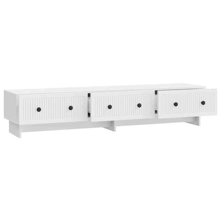 TV-skab med skuffe Hvid 147 x 34,5 x 30 cm Konstrueret træ