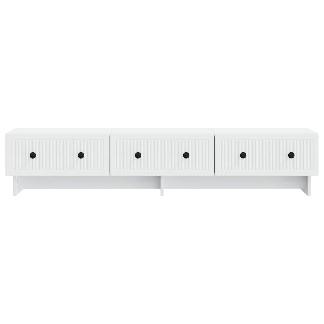 TV-skab med skuffe Hvid 147 x 34,5 x 30 cm Konstrueret træ