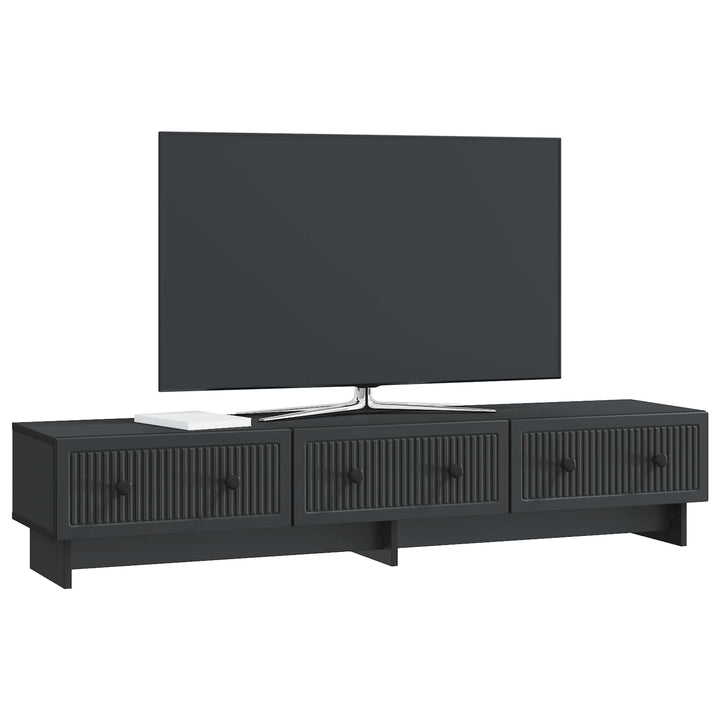 TV-skab med skuffe Sort 147 x 34,5 x 30 cm Konstrueret træ