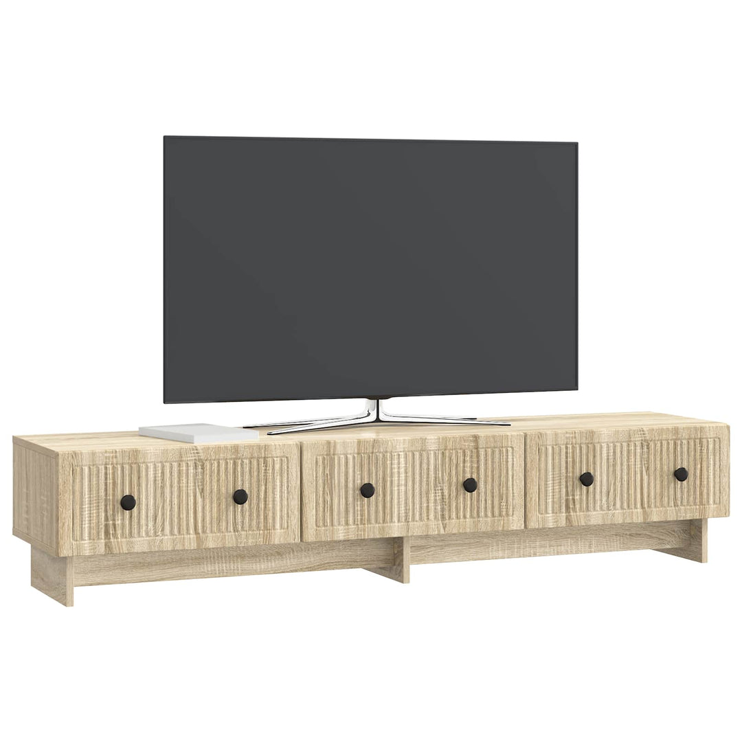TV-skab med skuffe Sonoma-eg 147 x 34,5 x 30 cm Konstrueret træ
