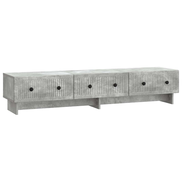 TV-skab med skuffe Betongrå 147 x 34,5 x 30 cm Konstrueret træ