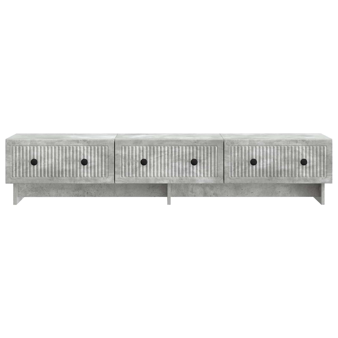 TV-skab med skuffe Betongrå 147 x 34,5 x 30 cm Konstrueret træ