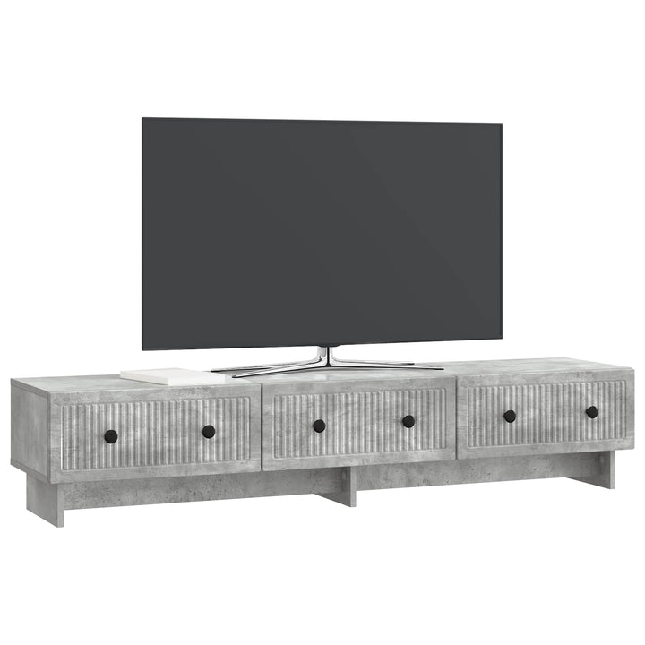 TV-skab med skuffe Betongrå 147 x 34,5 x 30 cm Konstrueret træ
