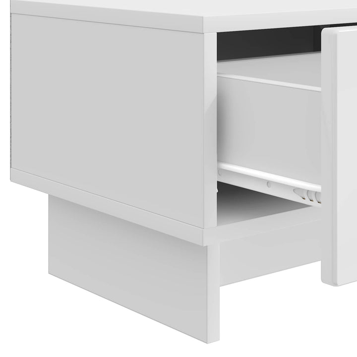 TV-skab 147 x 34,5 x 30 cm Hvid højglans Konstrueret træ