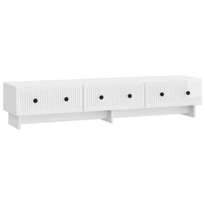 TV-skab 147 x 34,5 x 30 cm Hvid højglans Konstrueret træ