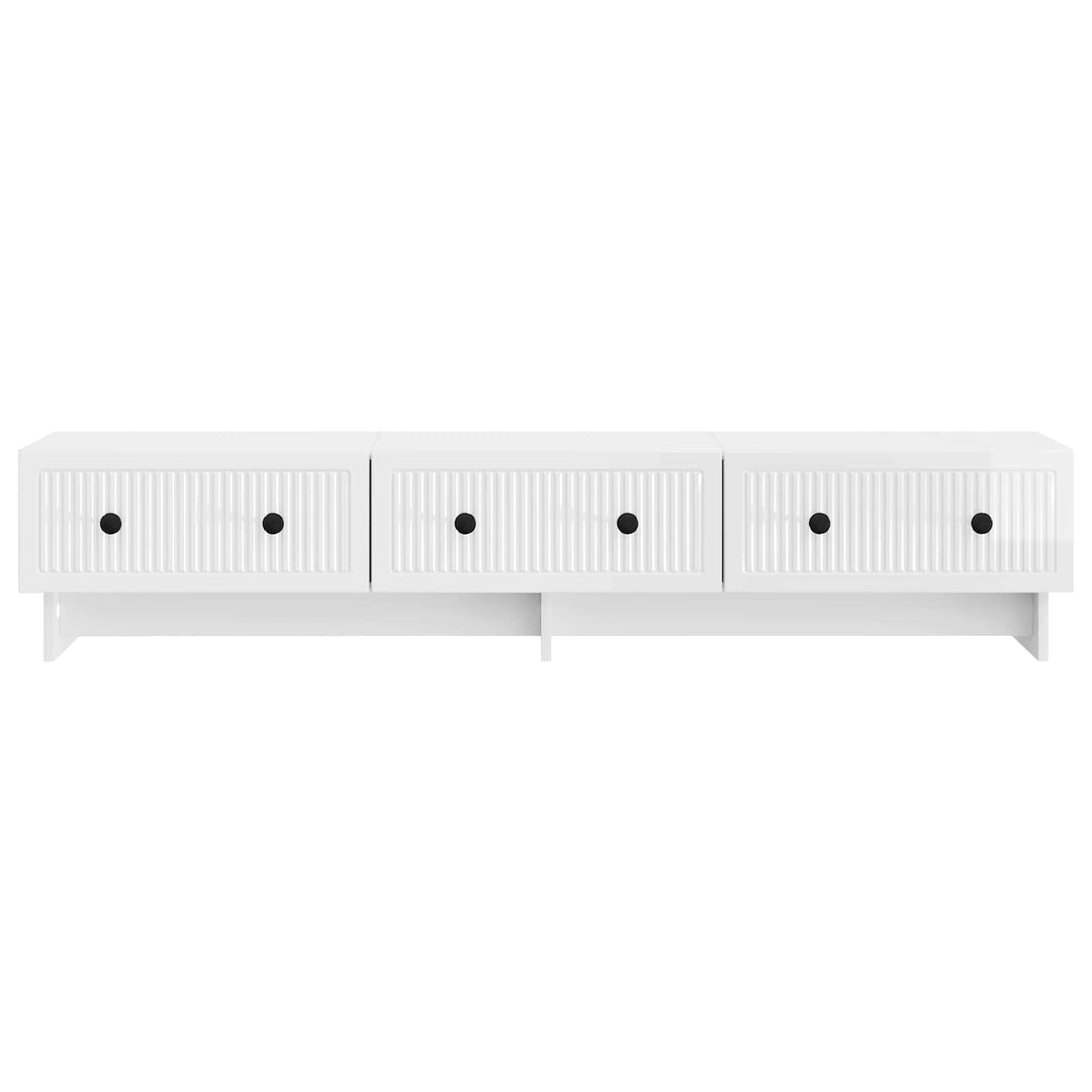 TV-skab 147 x 34,5 x 30 cm Hvid højglans Konstrueret træ