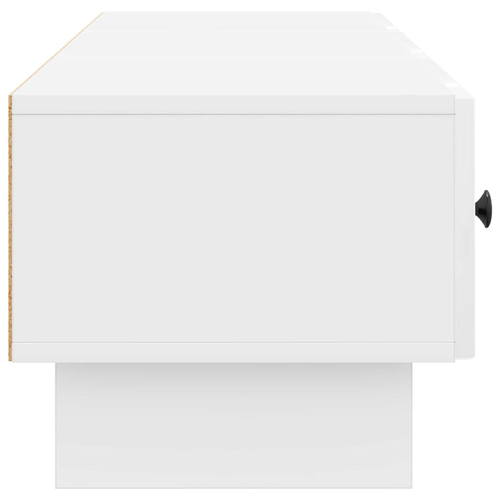 TV-skab 147 x 34,5 x 30 cm Hvid højglans Konstrueret træ