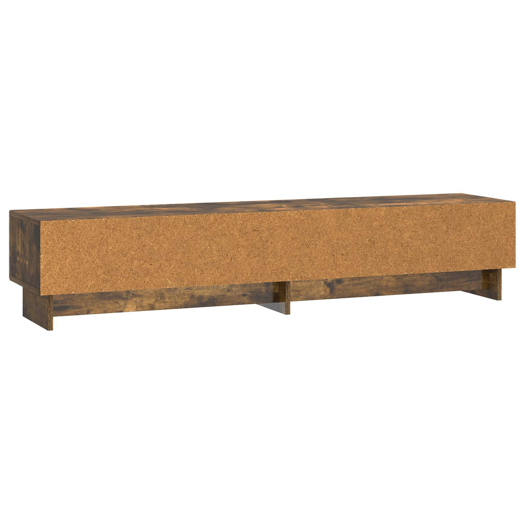 TV-skab med skuffe Røget eg 147 x 34,5 x 30 cm Konstrueret træ
