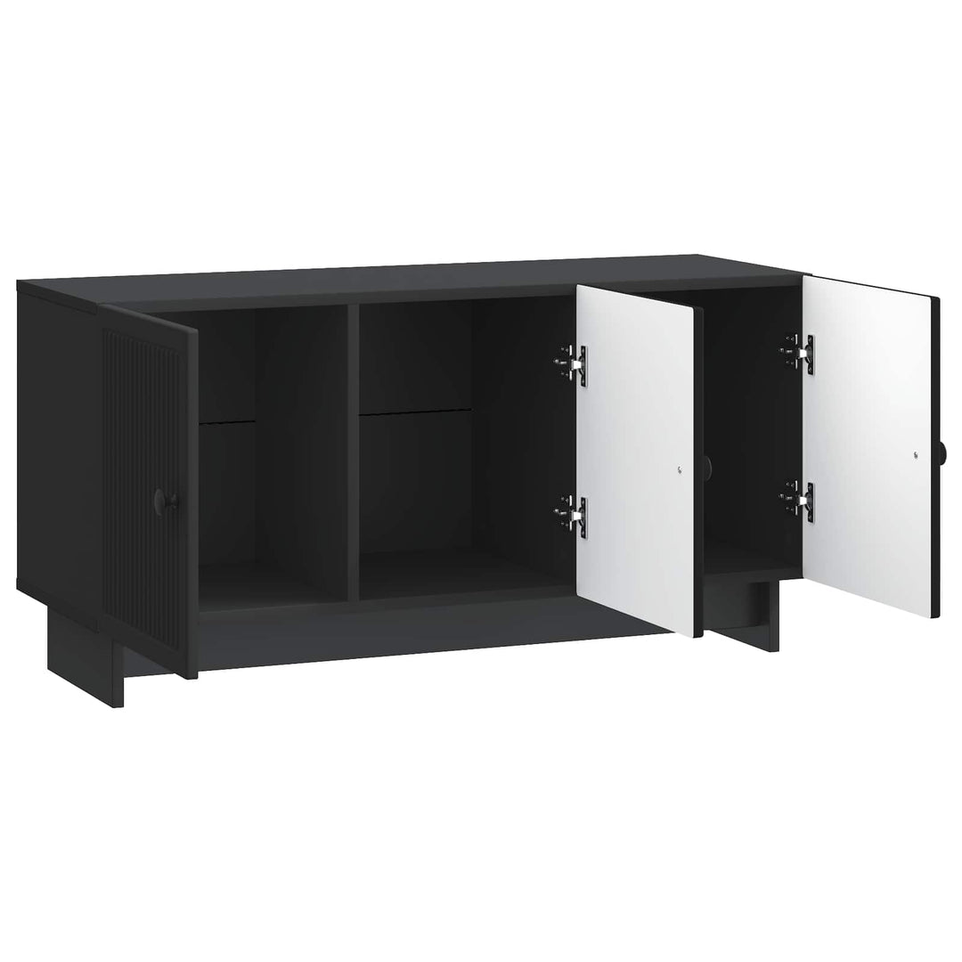 TV-skab Sort 99 x 34,5 x 50 cm Konstrueret træ
