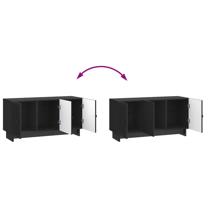 TV-skab Sort 99 x 34,5 x 50 cm Konstrueret træ