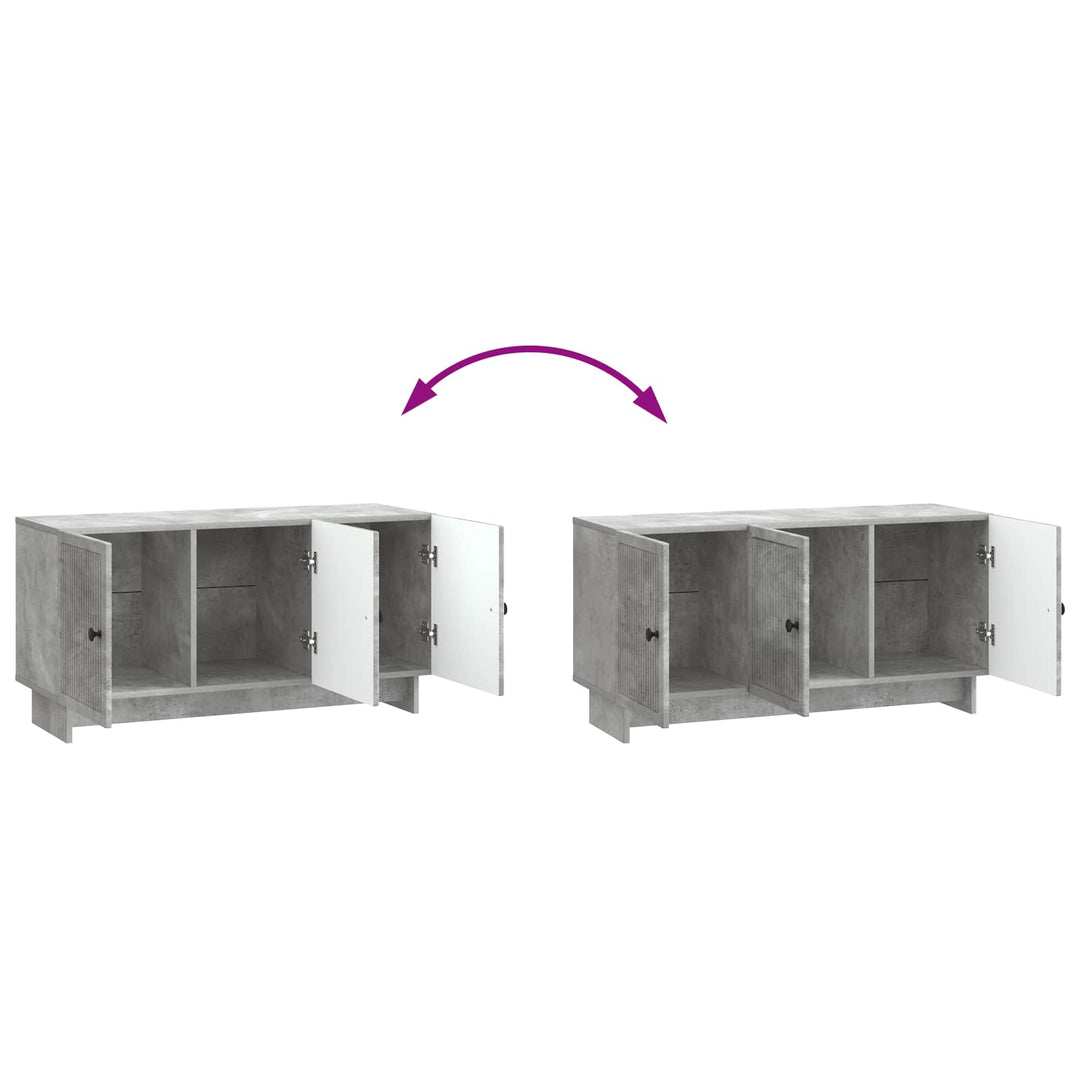 TV-skab 99 x 34,5 x 50 cm Betongrå Konstrueret træ