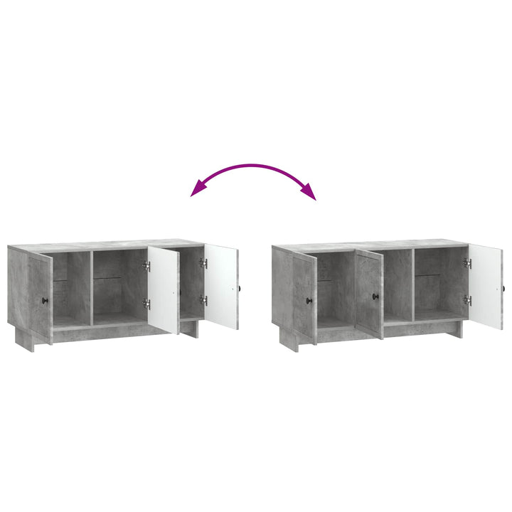 TV-skab 99 x 34,5 x 50 cm Betongrå Konstrueret træ