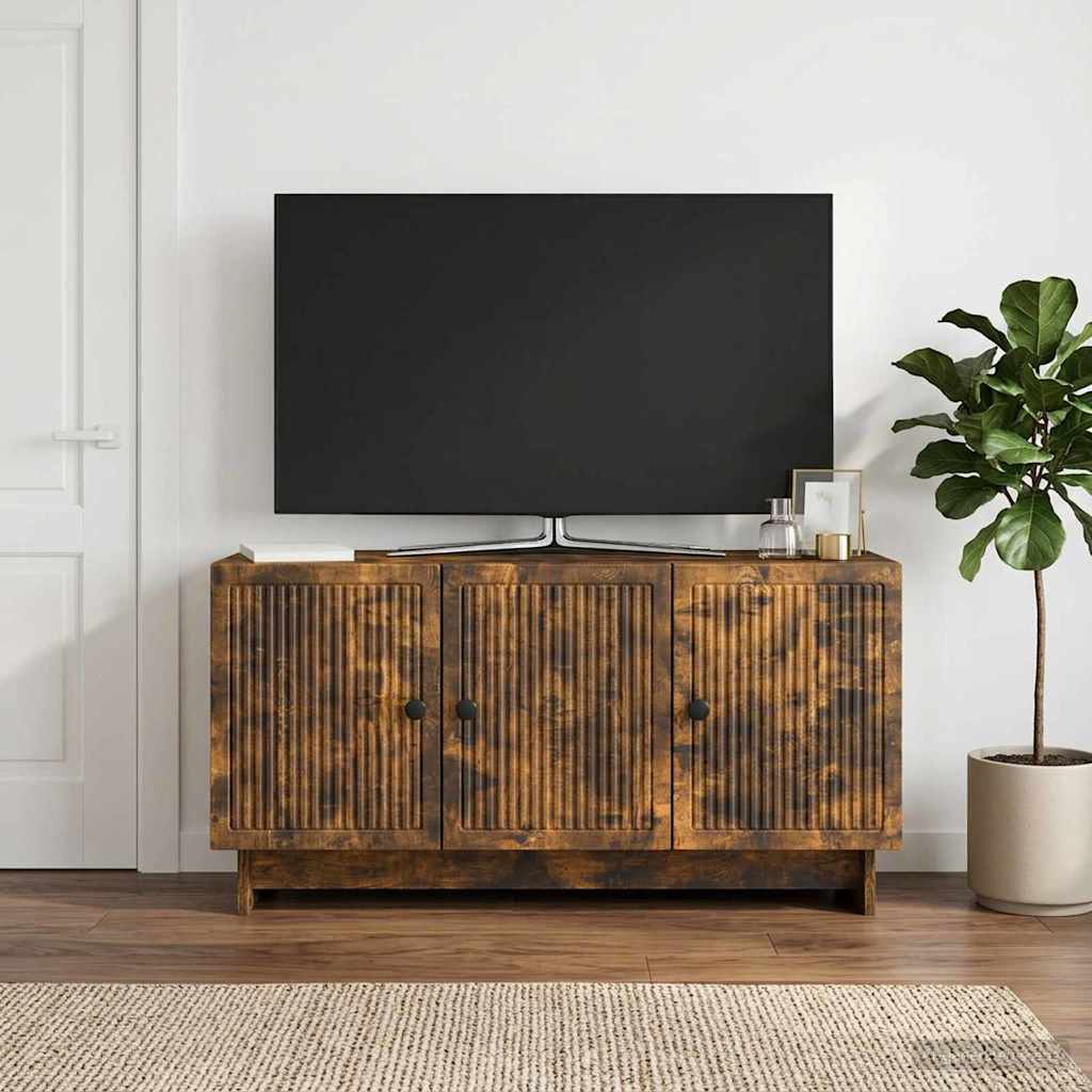 TV-skab 99 x 34,5 x 50 cm Røget eg Konstrueret træ