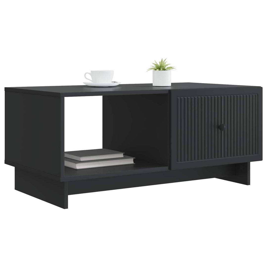 Sofabord Sort 90 x 50 x 40 cm Konstrueret træ