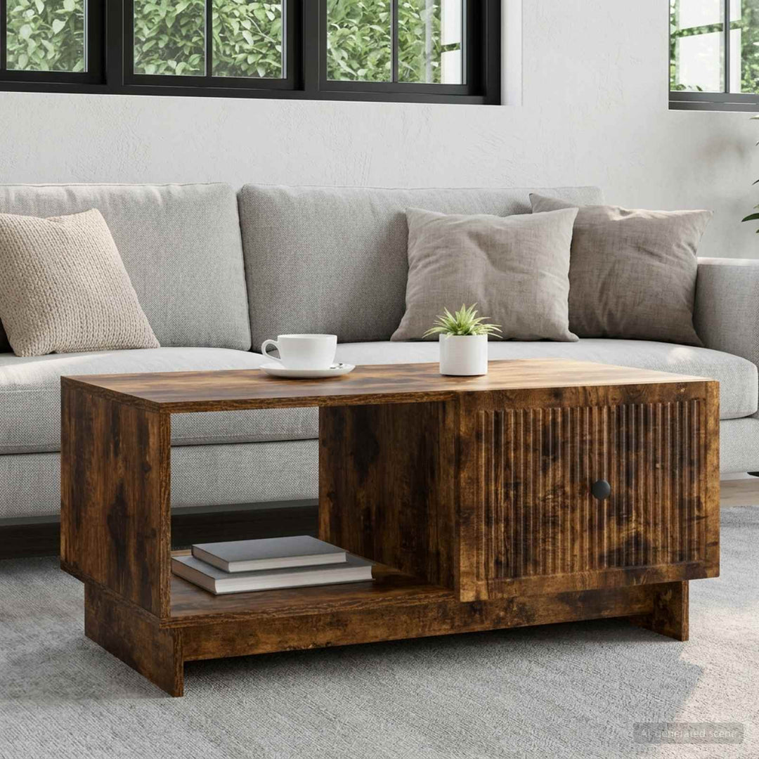 Sofabord Røget eg 90 x 50 x 40 cm Konstrueret træ