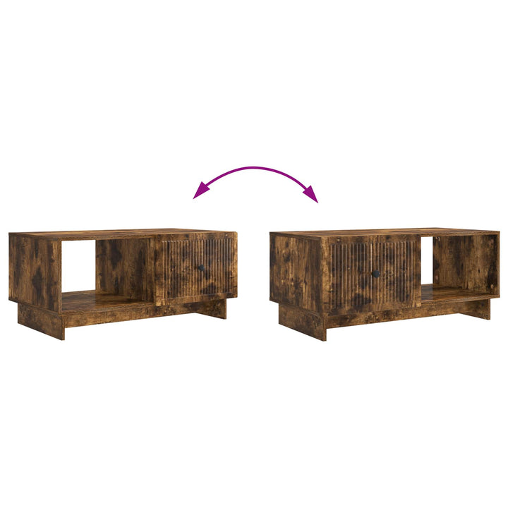 Sofabord Røget eg 90 x 50 x 40 cm Konstrueret træ